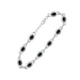 thumbnail image 4 of RYLOS Bracelets for Women 925 Sterling Silver Tennis Bracelet Gemstones & Halo of Diamonds Adjustable to Fit 7"-8" Wrist , 9 Gorgeous 6X4MM Faceted Onyx Jewelry for Women Friendship Bracelets, 4 of 8