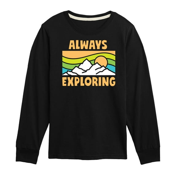 Instant Message - Always Exploring - Toddler & Youth Long Sleeve Graphic T-Shirt