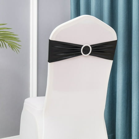 

50PCs/lot Wedding Chair Decoration Metallic Gold Chair Sashes Knot Bands Chair Bows Wedding Party Banquet Event Chair Decors