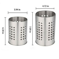 Stainless Steel 2-Pack Kitchen Utensil Organizer, (7.09" x 4.72" & 6.30" x 3.94").