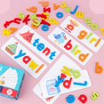 thumbnail image 3 of See and Spelling Learning Toy for Kids Ages 3-8, Wooden Preschool Educational Matching Letter Game Toys for Kids Boys Girls, Develops Alphabet Words Spelling Skills Letter Block, 3 of 9