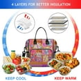 thumbnail image 4 of OBREWU Pioneer Flower Womens Lunch Box for Work,Insulated Large Pioneer Flower Lunch Bag for Women,Loncheras Para Mujer,Leakproof Adult Lunch Bag for Work,Beach,Travel,Picnic,Camping, 4 of 7