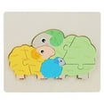 thumbnail image 2 of Wooden Animals Jigsaw Puzzles Learning Matching Puzzle Pieces Diy Art Gift, 2 of 4