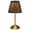 #02Z Style A, variant on Sterling & Noble Home Brown Floral Rechargeable Table Lamp 11.89in, Cordless Dimmable LED Touch Lamp with Pleated Shade