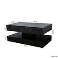 thumbnail image 4 of 16.93In High Led Coffee Table, Modern Coffee Table for Living Room, Living Room Tables, Large Living Room Furniture, Led Lights (Black), 4 of 11