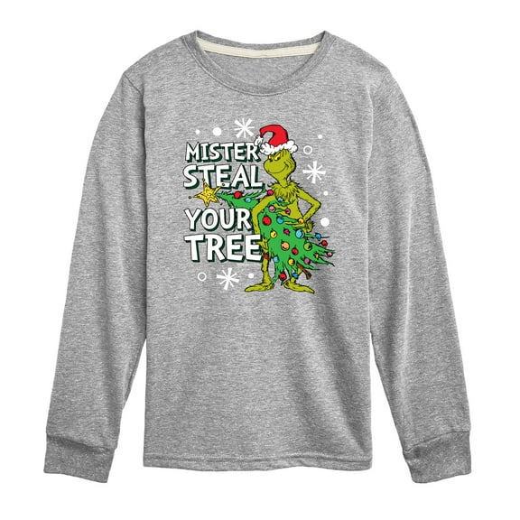 Dr. Seuss The Grinch - Christmas - Minster Steal Your Tree - Toddler & Youth Long Sleeve Graphic T-Shirt
