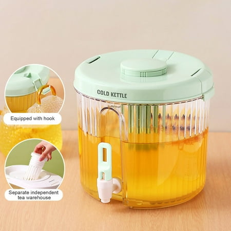 

HGEGPO Cooler with Faucet Large Capacity Cold Water Pitcher with Ice Guard and Removable Infuser Freezer Storage Containers