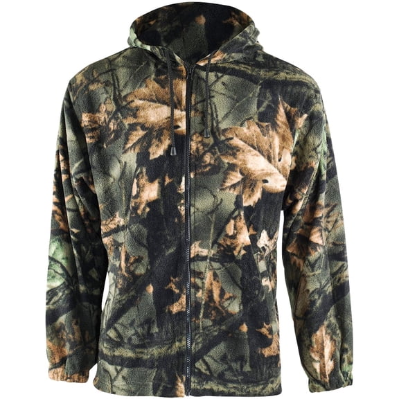 TrailCrest Adult Mens Chambliss Full Zip Camo Hoodie Sweatshirt Jacket, Medium
