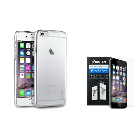 Insten For Apple iPhone 6 6S 4.7" Clear Hard Cover Case + Ultra Clear Screen Protector
