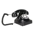 thumbnail image 2 of Teléfono retro clásico con dial de botones decorado con cable, teléfono fijo para casa, oficina y negocios, color negro., 2 of 14