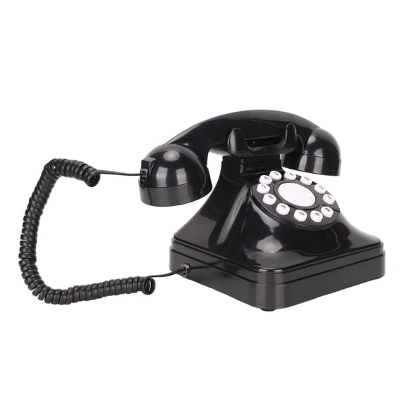 Teléfono Fijo, Teléfono Retro Botón Clásico Teléfono con Cable Teléfono Vintage Alta Capacidad
