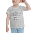 thumbnail image 3 of Princess Are Born In May Funny Toddler T-Shirts for Boys Girls (Gray, Youth XL), 3 of 5