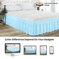 thumbnail image 5 of CCNY Wrap Around Bed Skirt Short Queen Light Blue Color 18" Drop Length Tailored Drop Easy to fit Adjustable Eastic Belt- Microfiber Bed skirt, 5 of 6