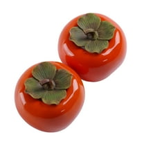 MOKKHNB Sugar Container Ceramic Orange 2Pcs Compact Canister