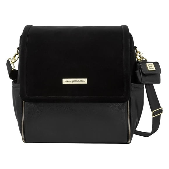 Petunia Pickle Bottom Boxy Backpack Diaper Bag in Graphite Black - Diaper Bag Backpack - Insulated Compartments