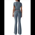 thumbnail image 3 of Pantalón de Traje de Corta, Corte Entallado, Color Liso, Gris y Azul, Talla XXS, 3 of 10
