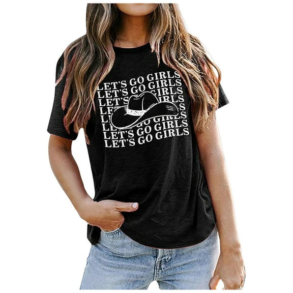 Women's Cowgirl Vintage T-Shirt Oversized Western Graphic Print Music Country Tees Casual Fashion Short Sleeve Tops