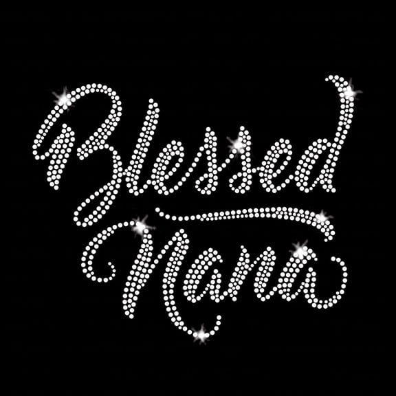 Blessed Nana Sparkly Crystals Bling Iron-on Rhinestone Heat Transfer by JCS Rhinestones