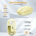 thumbnail image 6 of TECKNET Wireless Mouse for Laptop, 2.4G Quiet Computer Mouse with USB Receiver, 4 Buttons Portable Cordless Mice for Chromebook, Laptop, PC, Mac, 800/1200/1600 DPI-Yellow, 6 of 8