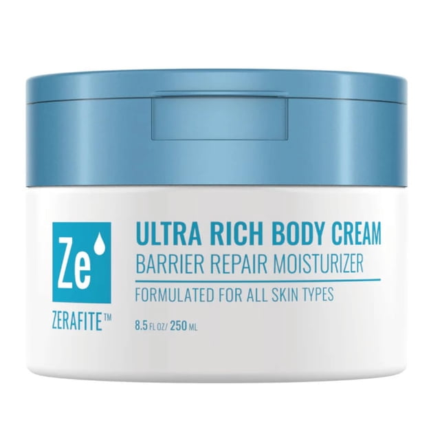 ZERAFITE Crema corporal ultra rica hidratante reparadora de barrera para todo tipo de piel y piel seca 8.5 FL. Onz.
