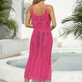 thumbnail image 5 of fatyb Women's Crochet Swim Cover up Hollow out Long Bikini Dress Sleeveless Coverup Beachwear for Women, 5 of 7