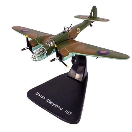 ARCADORA WWII Martin Maryland 167 Bomber Model for Collection, 1:144 Scale, Die-Cast Alloy for Display