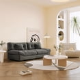 thumbnail image 2 of Magic Home 89" Cloud Sofa,Modern Velvet Couch,3-Seat Sofa for Living Room,Apartment and Small Space,Gray, 2 of 10