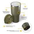 thumbnail image 4 of RTIC 40 oz Ceramic Lined Insulated Essential Tumbler, Leak-Resistant Lid, Olive, 4 of 6