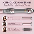 thumbnail image 2 of 3-in-1 Automatic Rotating Curling Iron & Thermal Brush Set with Interchangeable Ceramic Barrels, Heat-Up, 6 Heat Settings for All Hair Types, 2 of 6
