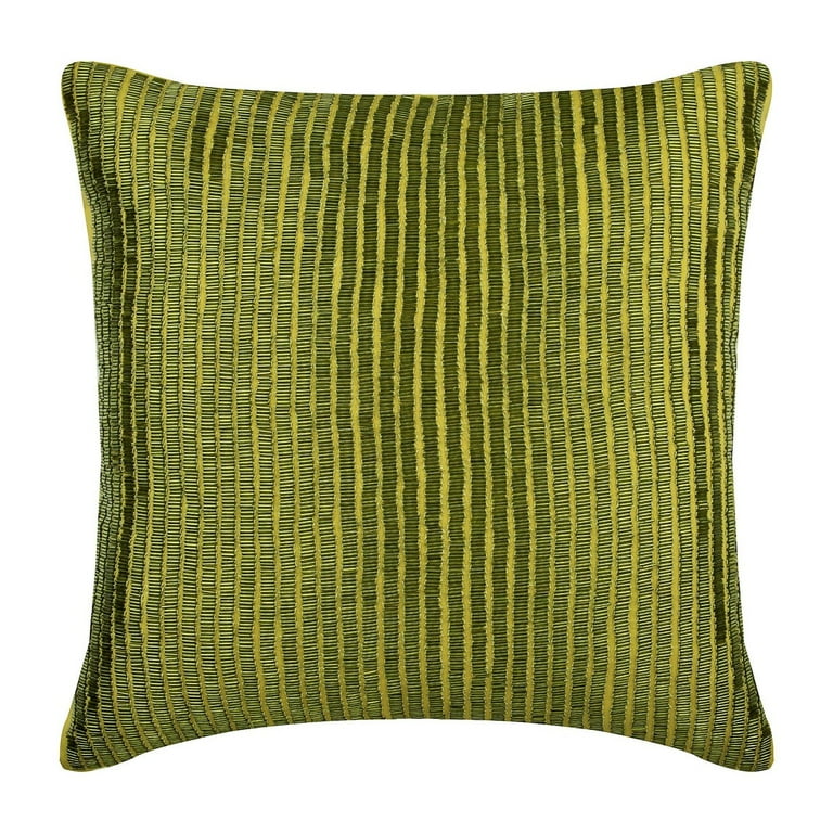 Euro Sham Green European Shams 26x26 inch 65x65 cm Linen Euro Pillow Covers Striped Modern European Sham Pillow Covers Misty Green