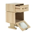 thumbnail image 6 of Christopher Knight Home Robot Side Table with Frosted Glass Door, Hidden Drawer & Elevated Base, Natural, 6 of 9