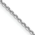 thumbnail image 2 of Primal Gold 14 Karat White Gold 1.40mm Diamond-cut Cable Chain, 2 of 8