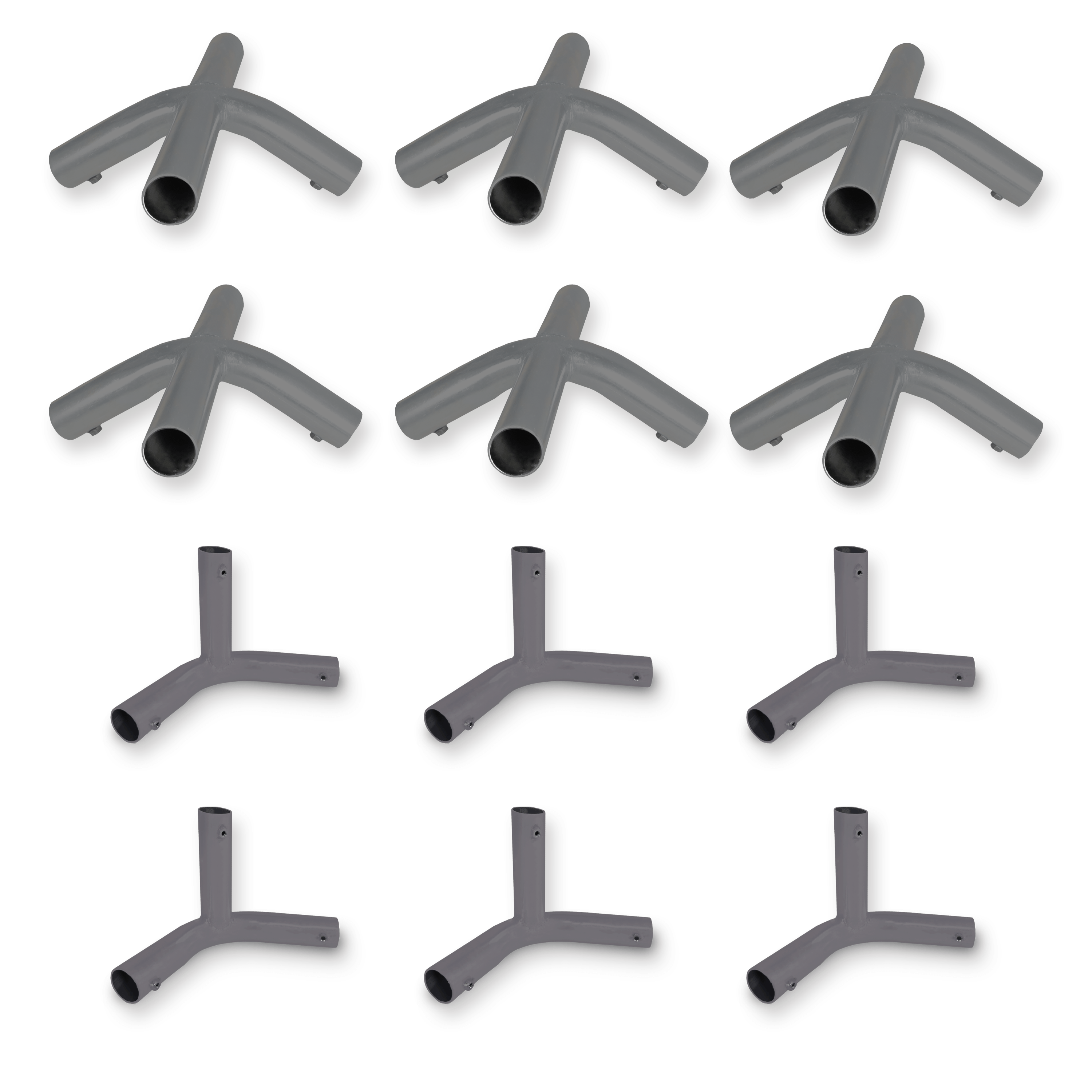 Febtech Canopy Fitting 3 Way 6 Pc and 4 Way 6 Pc, 13/8 inch, Heavy