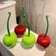 thumbnail image 2 of Juego de cepillos de baño con base en forma de cereza, mango ergonómico antideslizante, colores brillantes, cepillo de limpieza para baño, 2 of 8