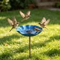 thumbnail image 4 of Clearance Metal Bird Bath for Outside, Garden Freestanding Birdbath & Birdfeeder, Bee Water Feeder with Flower Design, Bird Baths Feeder for Outdoors Garden Patio Yard Lawn Decor, 4 of 5