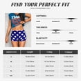 thumbnail image 5 of Logiee Navy And White Polka Dot Print Women's Biker Shorts,Workout Gym Shorts,Scrunch Shorts,Tummy Control Hidden Scrunch Running Yoga Shorts-Medium, 5 of 8