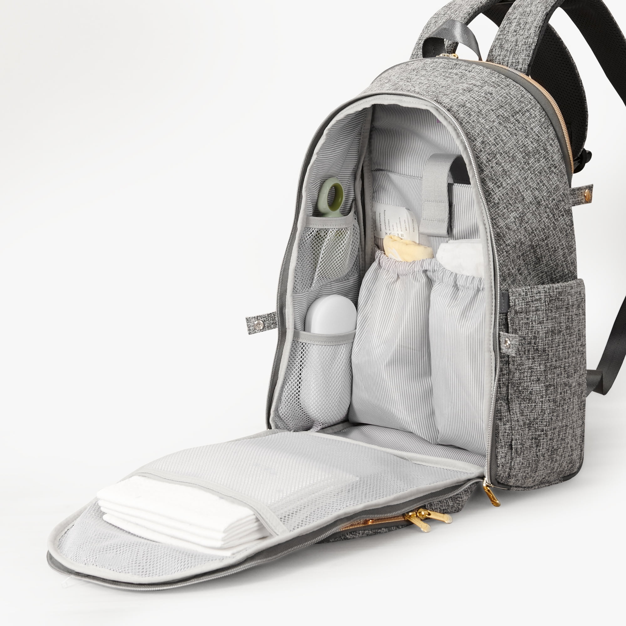 Sunveno Foldable Diaper Backpack, Wide Opening, Large Disposable Diaper Bags