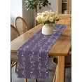 thumbnail image 5 of Abstracts Lines Table Runner, Vintage Leaf Vines Purple Country Farmhouse Washable Cotton-linen Table Runners Dining Kitchen Decoration for Everyday Home Wedding Party Decor, 13 x 90 Inch, 5 of 9