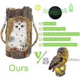 thumbnail image 4 of Solar Lights Outdoor Decorative, Outdoor Solar Hanging Lanterns Waterproof Owl Resin Lamp With Handl, 4 of 5