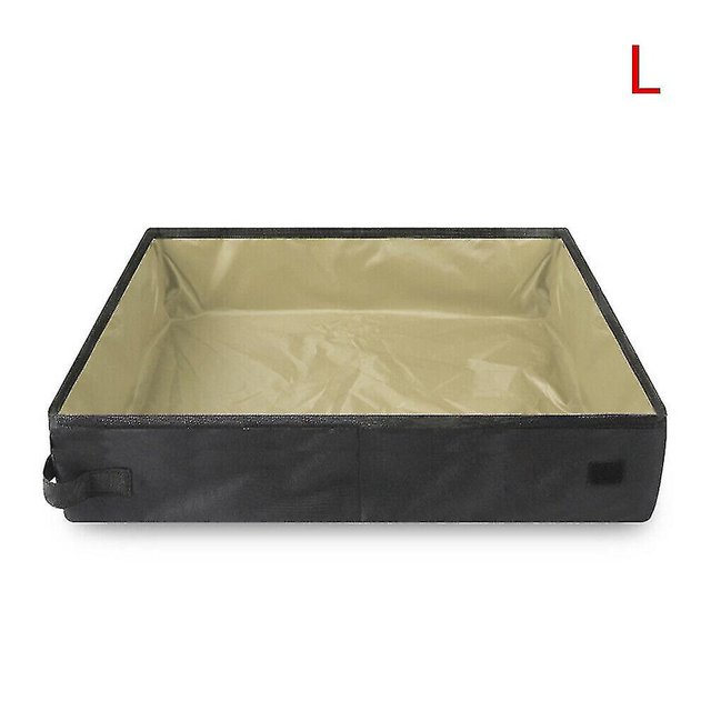 Caja de arena plegable para gatos, bandeja de arena portátil para exterior para mascotas y gatos (gris),S,11 kaili Sencillez