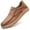 Brown, variant on Men's Casual Loafers Slip On Leather Shoes Comfortable Lightweight Driving Shoes Male Moccasins Classic Penny Loafer Flats Boat Shoes Outdoor Walking Shoes