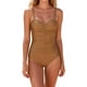 thumbnail image 2 of Traje de baño de una pieza para mujer, traje de baño de bikini de tirantes sin espalda de color liso para mujer, conjunto de bikini con bloques de color y hombros descubiertos, traje de baño de moda p, 2 of 7