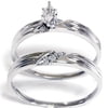 Pompeii 1/4ct Marquise Pave Diamond Ring Set 14K White Gold (G/H,I2)