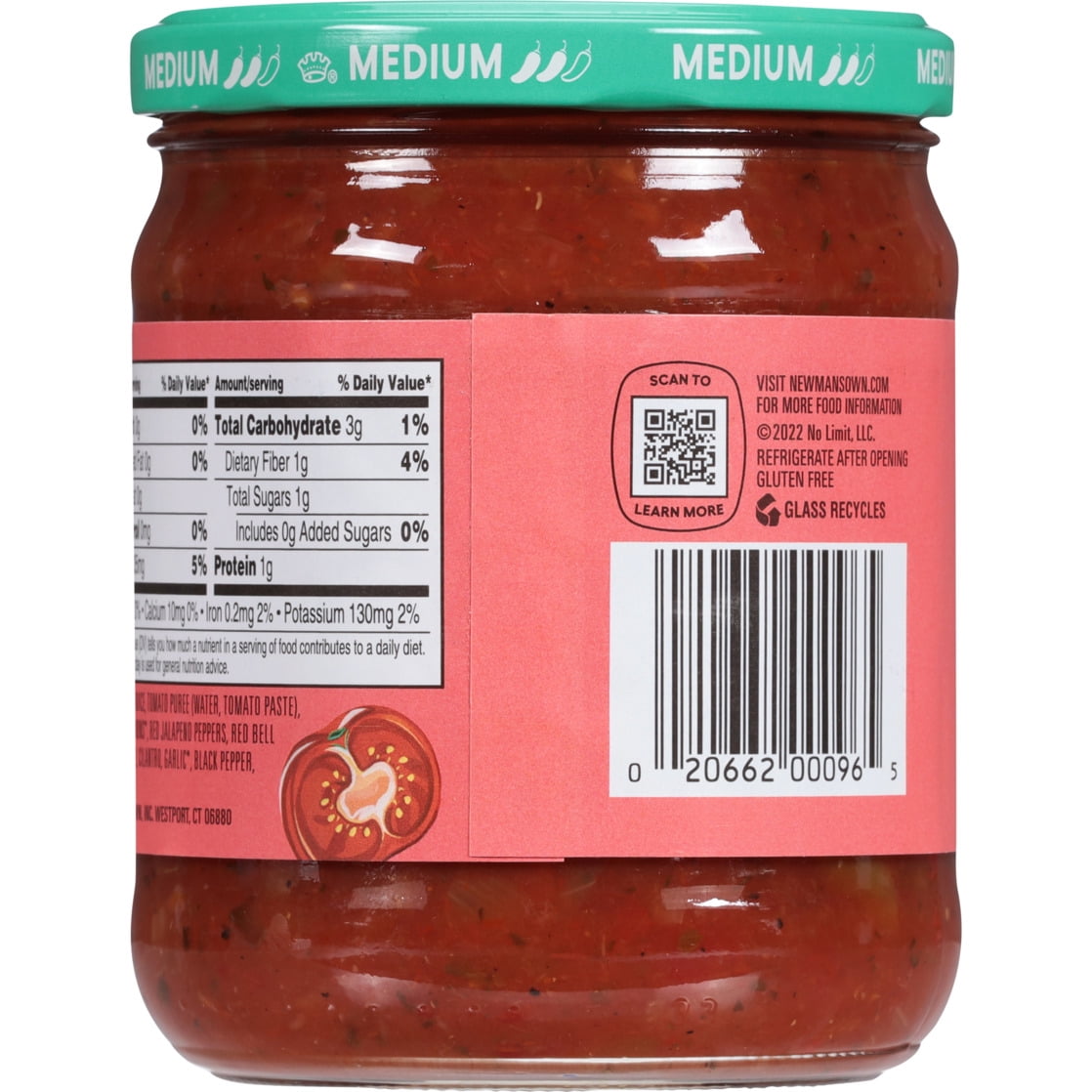 (8 pack) Newman's Own Medium Salsa 16 oz