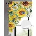 thumbnail image 3 of Sunflower Kitchen Curtains Swag Valance for Windows/Bathroom/Cafe, Summer Botanical Butterfly Watercolor Rod Pocket Drape Panel Swag Curtain Valance for Bedroom/Living Room 55''x36'', 3 of 6