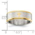 thumbnail image 5 of Auriga Fine Jewelry Stainless Steel Brushed and Polished Yellow IP-plated Lord's Prayer 8mm Band Size 7, 5 of 7