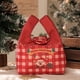 thumbnail image 4 of Bolsa de regalo navideña de lona | Bolsa de mano con asa resistente | Bolsa para envolver regalos navideños en rojo y verde | Bolsa reutilizable de tela para dulces navideños | Almacenamiento de, 4 of 6