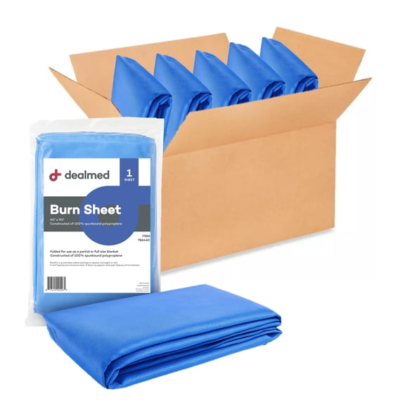 Dealmed Burn Sheets, 60" x 90" (Case of 12)