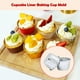 thumbnail image 4 of Monstrate Paquete de 100 Cupcake Liner Mousse Mold Pastelería Postre Galletas Taza Pan Wrappers Inicio Comedor Hotel Panadería Cocina Hornear Herramientas y accesorios para hornear Plata Monstrate HA067404-03, 4 of 6