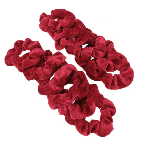 LULULION Hair Elastics for Women Red 12Pcs 4x4in